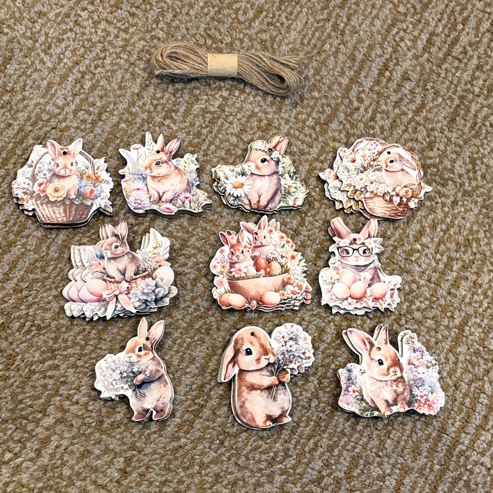 Easter wooden ornaments- set of 30 -NWT